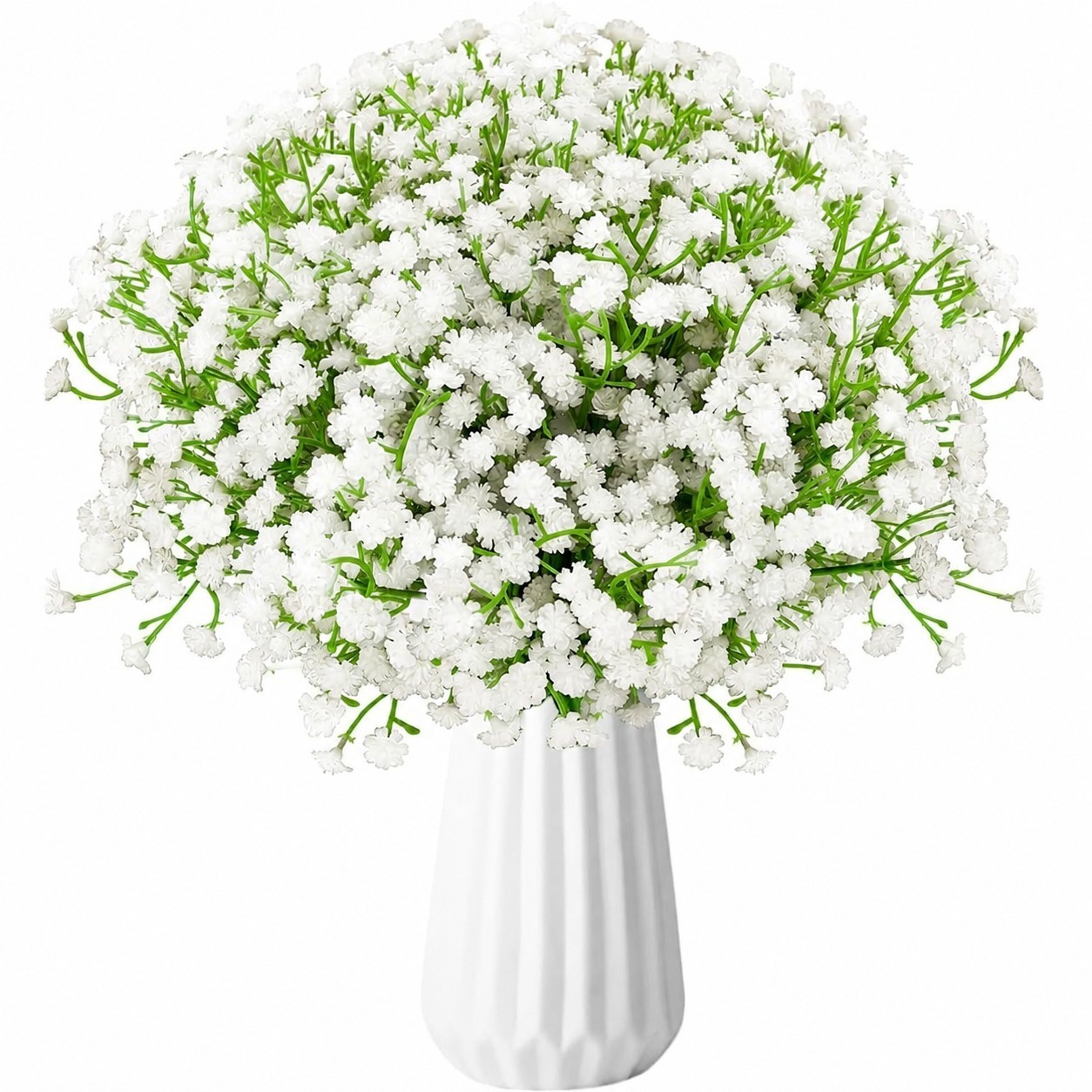 54Pcs Baby Breath Artificial Flowers Gypsophila Faux White Flowers Wedding Decor
