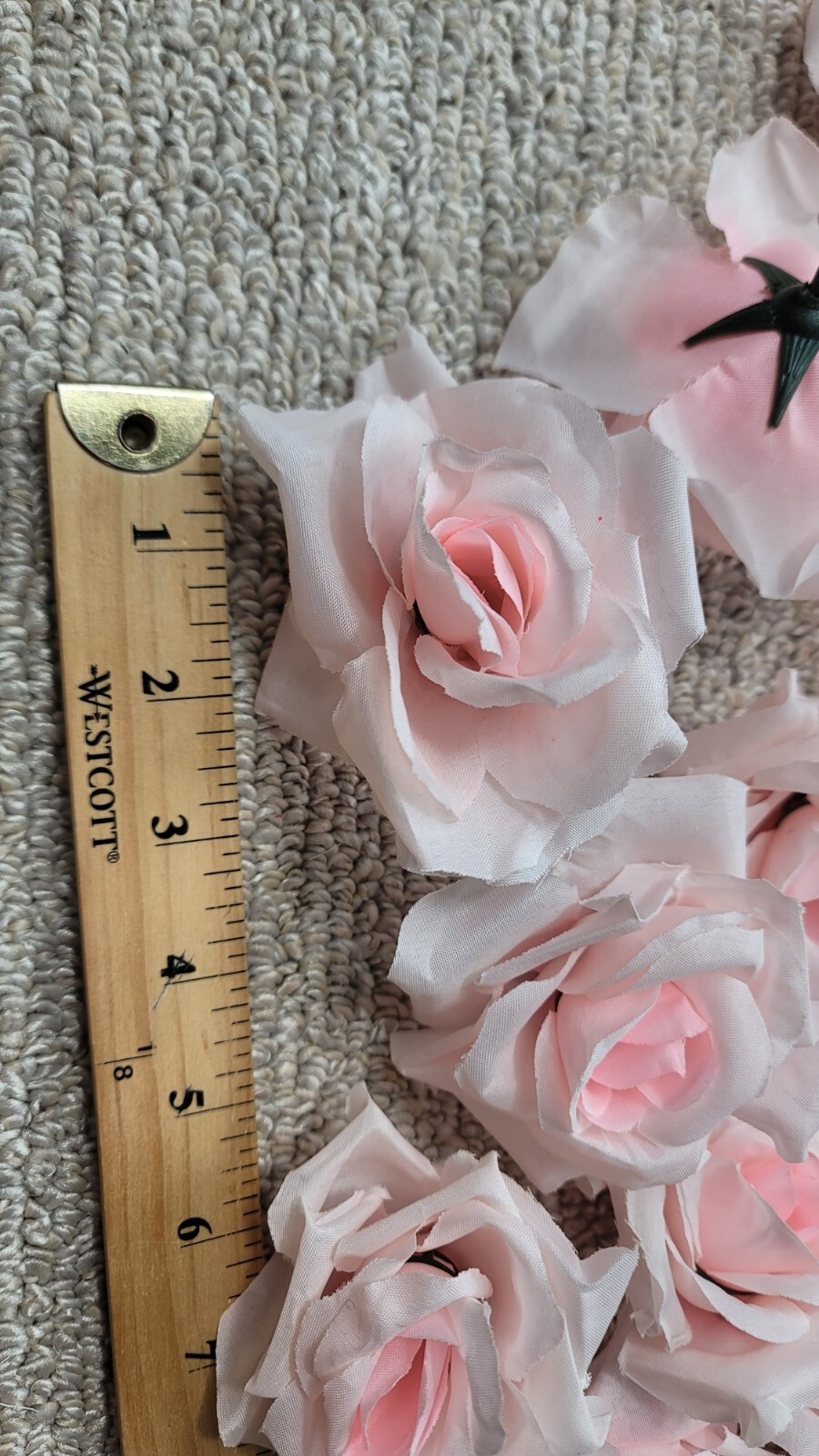 50 Pc Wreath Light Pink Rose Flowers Table Top Decor Wedding Decoration Tops NEW