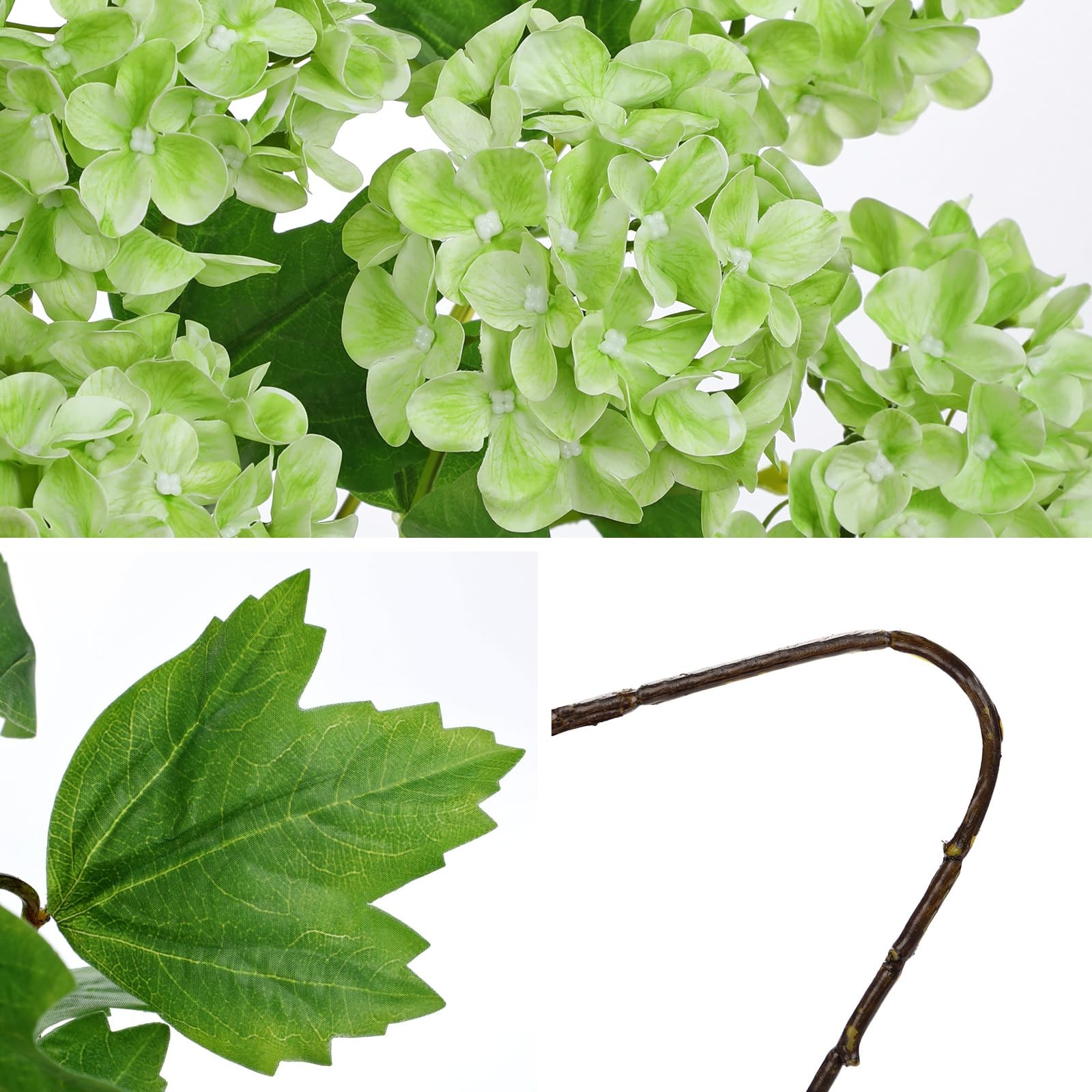 Real Touch Hydrangea Artificial Flowers 19” Tall Artificial Hydrangea Flowers…