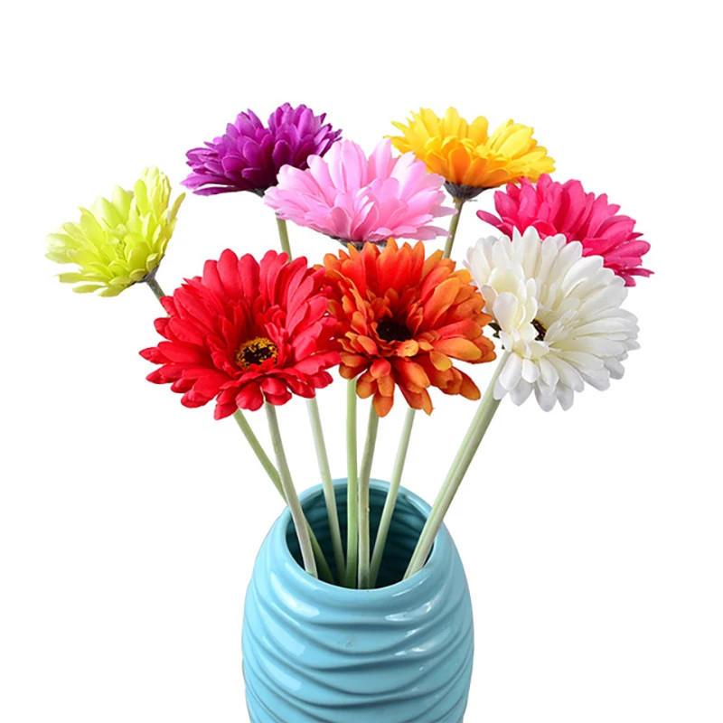 10cm 2/5pcs Artificial Flower Silk Daisy Coreopsis Gerbera Fake Flower Decor