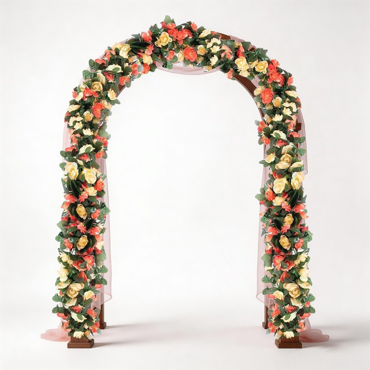 9Pcs/Set 8.2FT Artificial Rose Vine Flowers Wall Plants Hanging Rose Ivy Garland