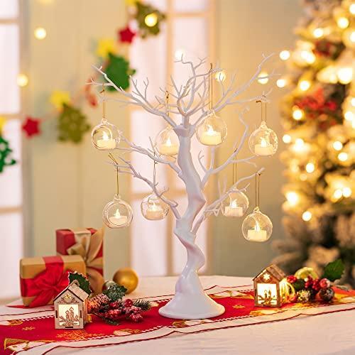 NUPTIO Artificial White Tree 30inches Height Wedding Centerpieces for Tables for