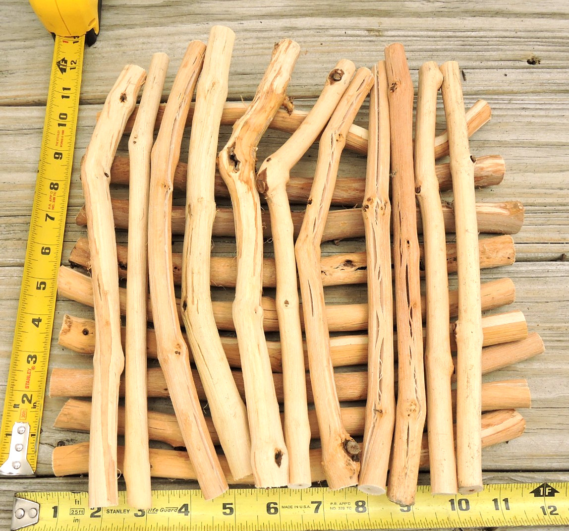 20 Grapevine Wood Stick Section 1/2~5/8″D 11~12″L Driftwood Decor Crafts