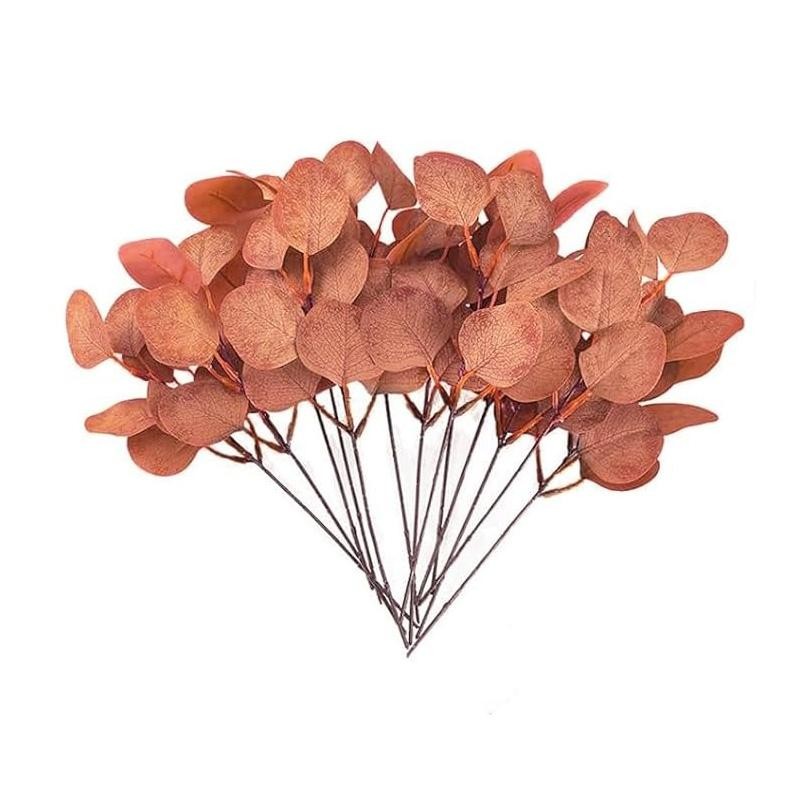 5/10/20Pcs Artificial Eucalyptus Stems Green Leaves Wedding Home Vase Decor