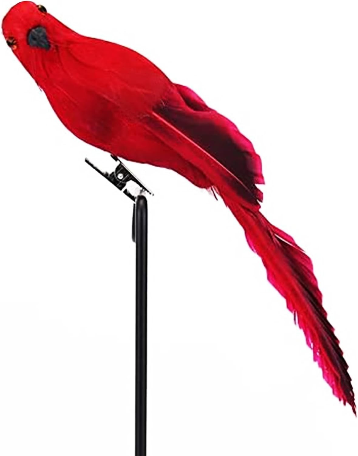 7.8″ Realistic Red Foam Feathered Parrot Clip-On for Costumes & Decor