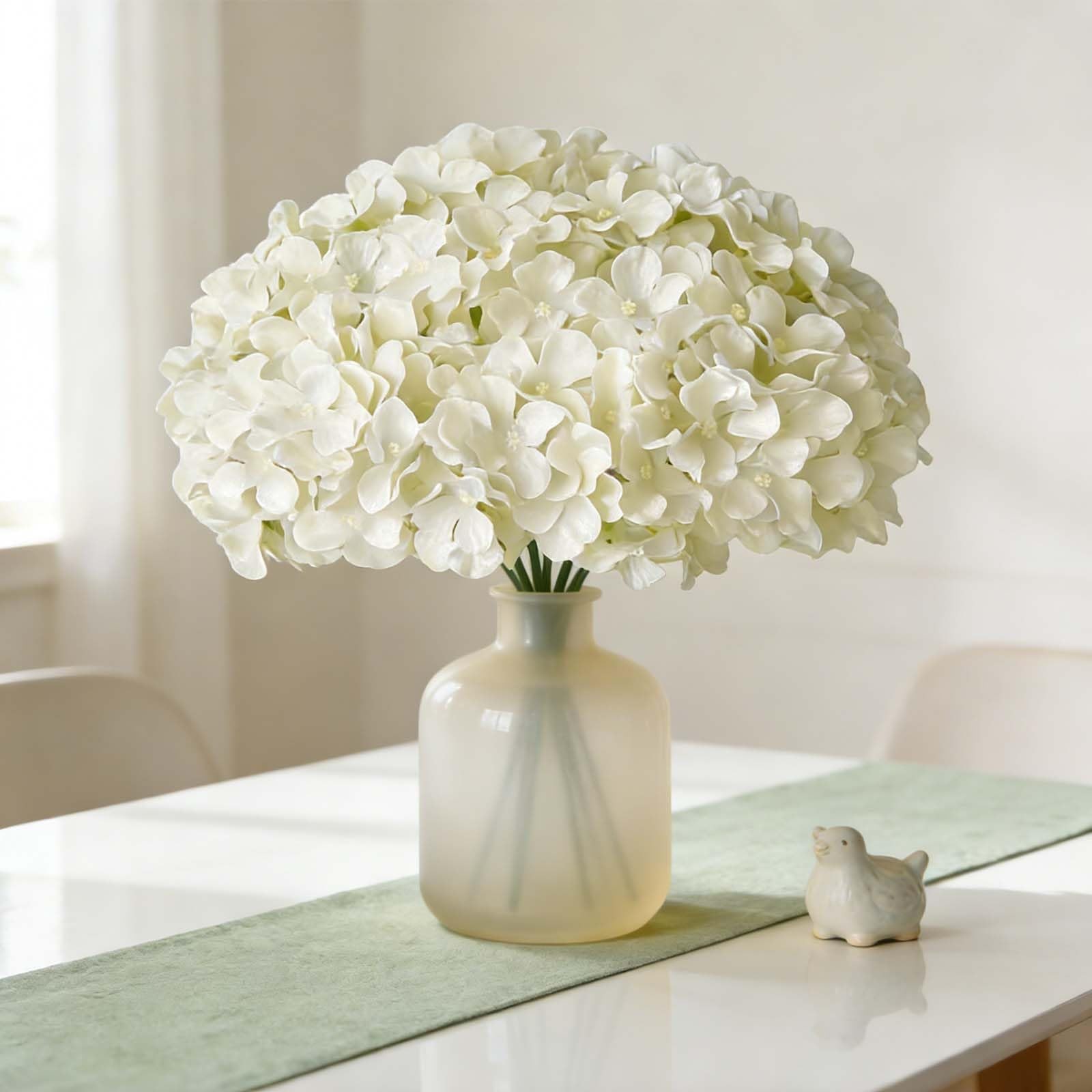 100 PCS White Hydrangea Artificial Flowers, Faux Hydrangea Flowers, Fake Hydr…