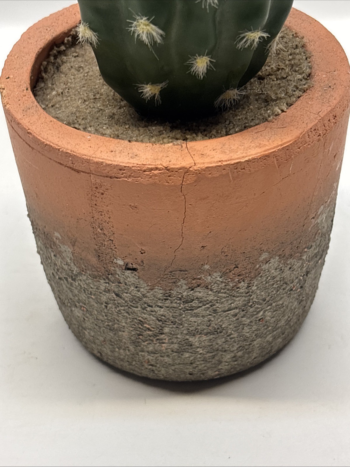 artificial Faux cactus home decor Style Modern Decor Inside In Terra Cotta 12”