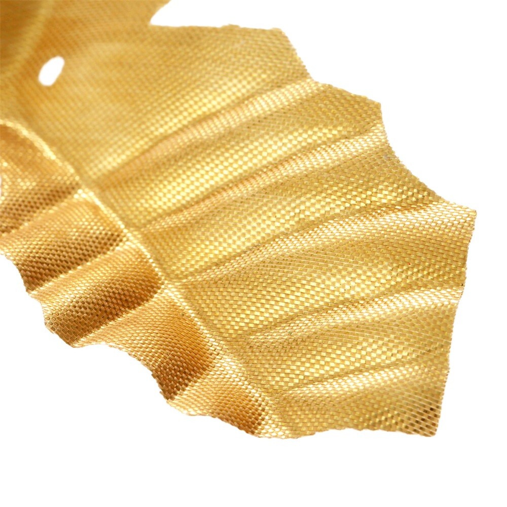 50Pcs Golden/Green Artifical Leaves Rose Flower Leaf Wedding Bouquet Decoration