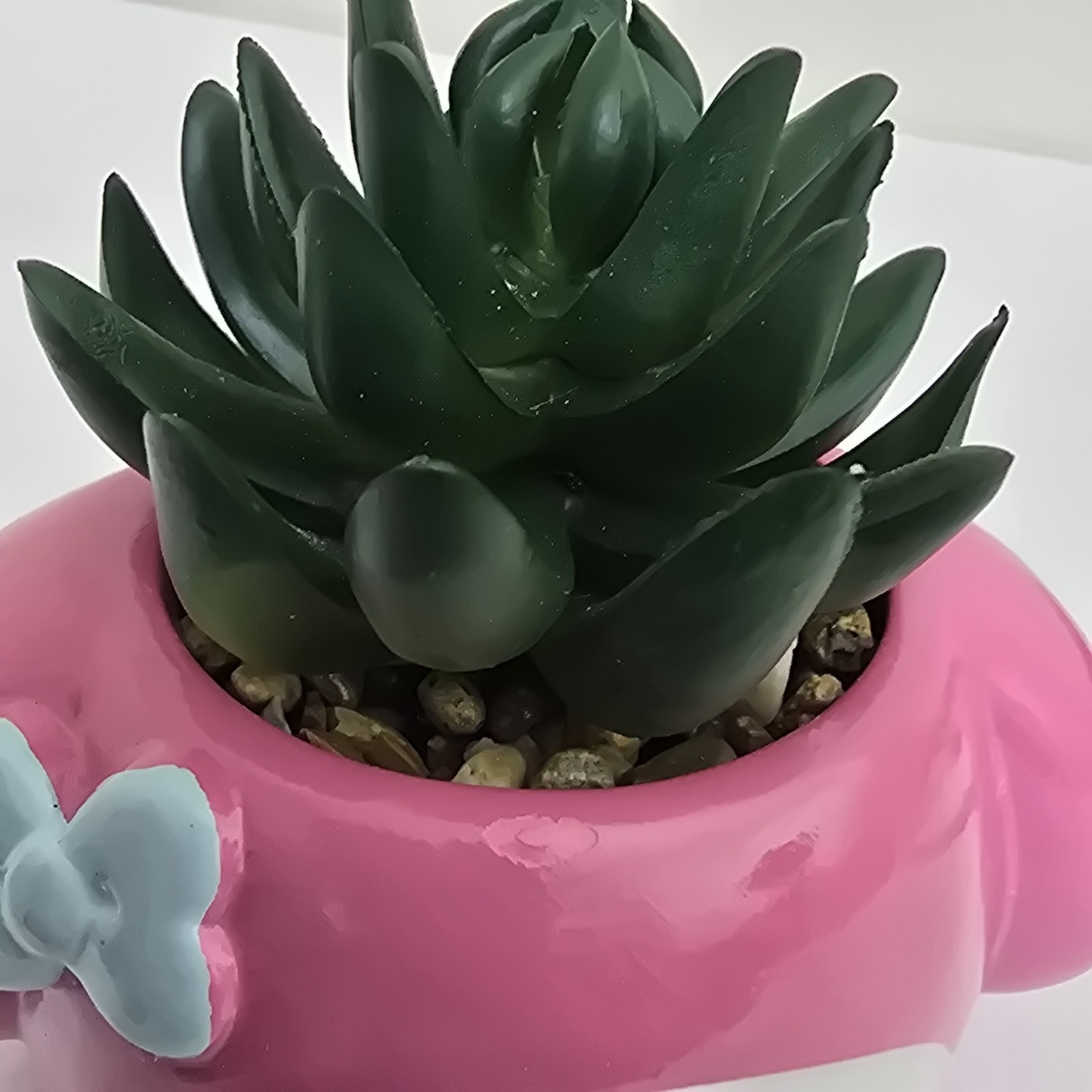 My Melody sanrio 3 Inch Ceramic Mini Planter Artificial Succulent Decor Pink