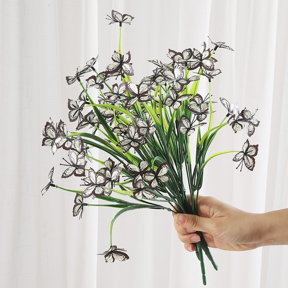 Vibrant Plastic Butterfly Spring Flowers for Home Garden Fence Decoration