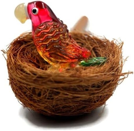 Set of 3 Natural Coconut Fiber Bird Nests – Rustic Decorative Accents for Home