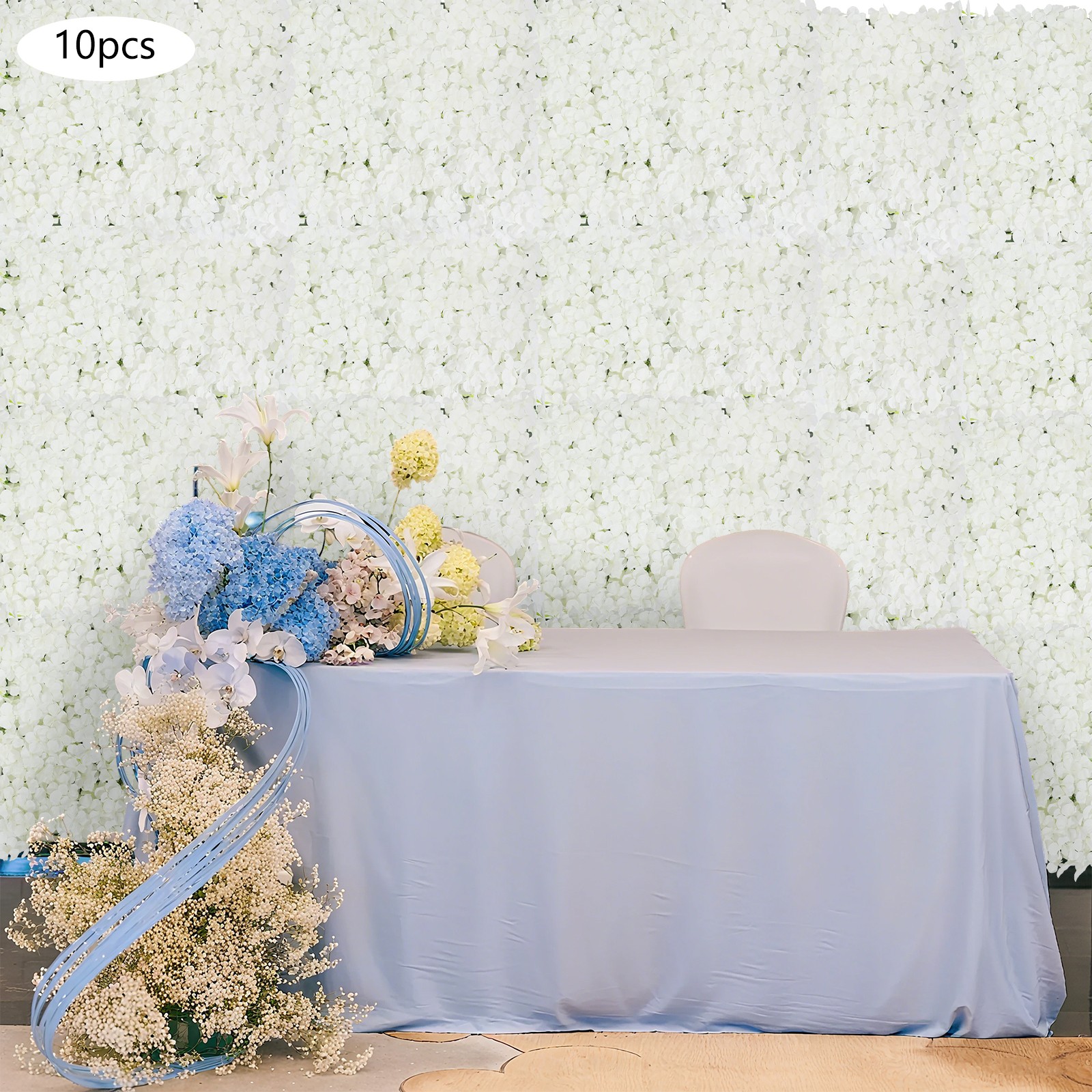 10 PCS Flower Wall Panel 24″ x 16″ Decorative Hydrangea Flower Panels Wall