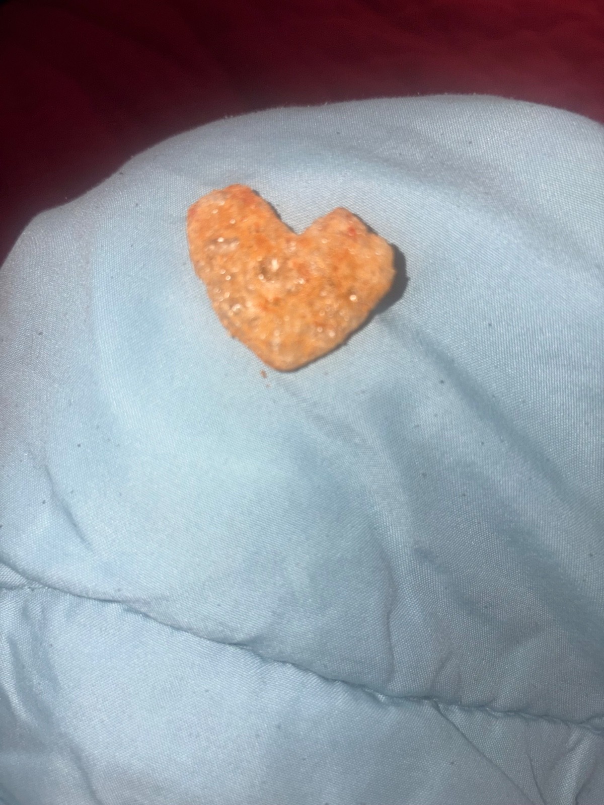 heart shaped pork skin came out the bag like this
