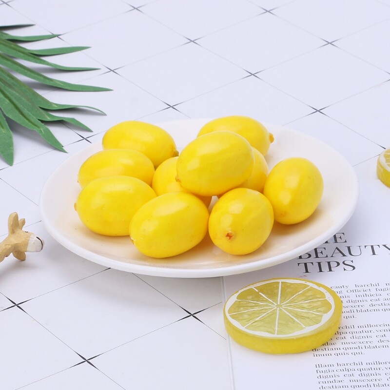 Set Of 20 Imitated Lemon Accessory For Enhancing Festival Atmosphere In Homes