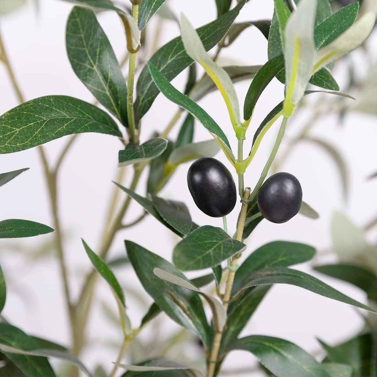 Artificial Olive Tree for Living Room Decor, 6FT Faux Silk Plant Artificial Tree