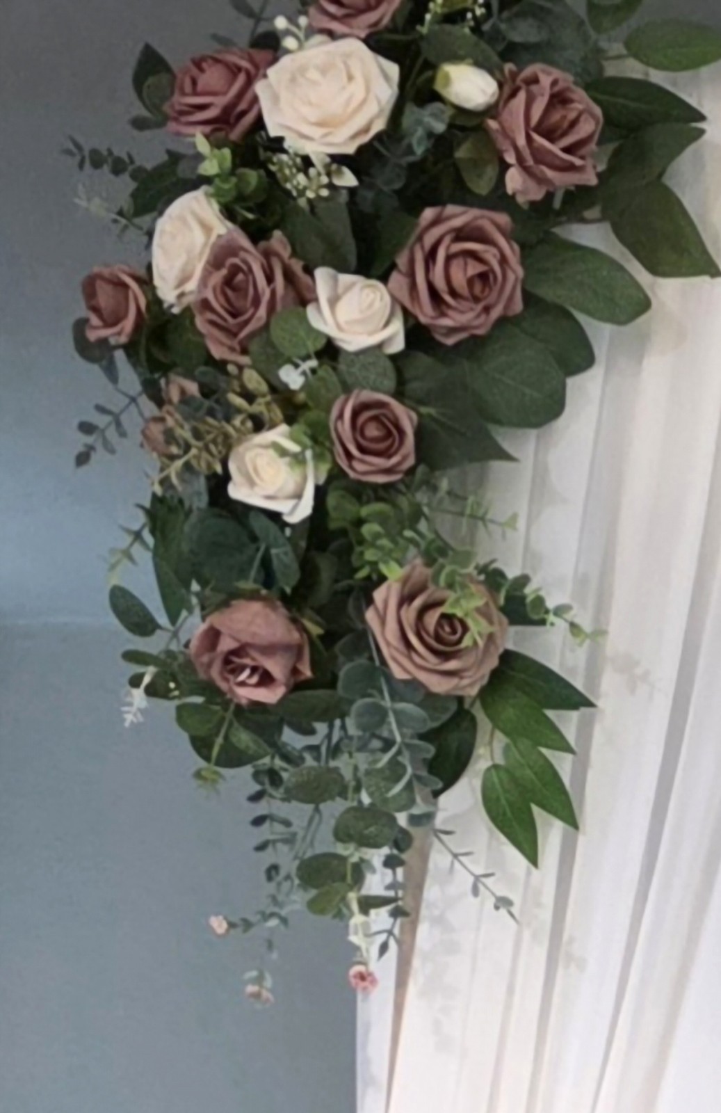Floral Arrangements Dusty Rose/ Cream Set Of 3