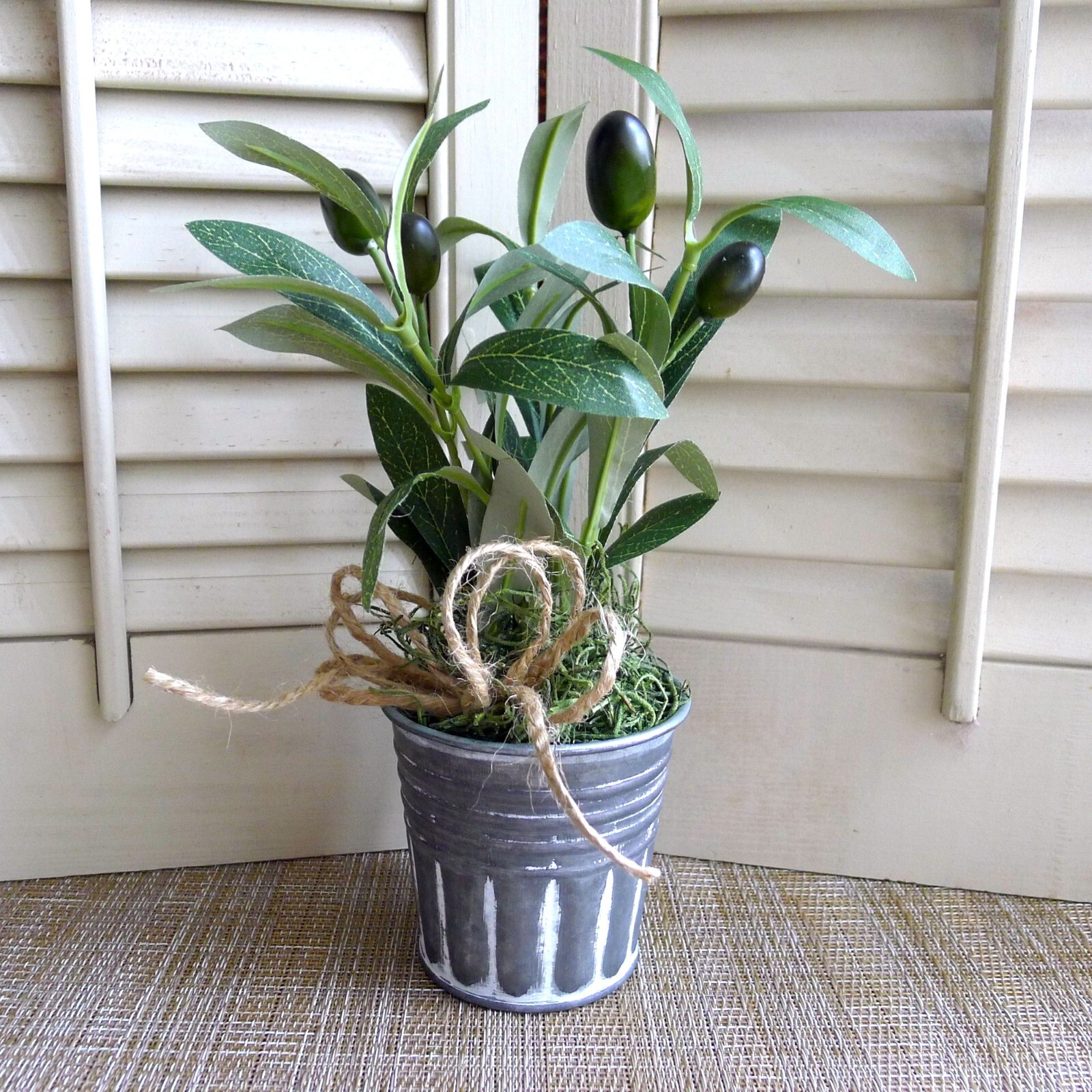 Olive Tree Branch Small Arrangement for Home Office Dining Restaurant Prop Decor