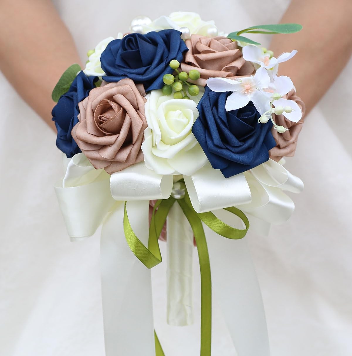 Lightweight Bridal Wedding Bouquet Round Holding Bouquet Throw Toss Artificia…