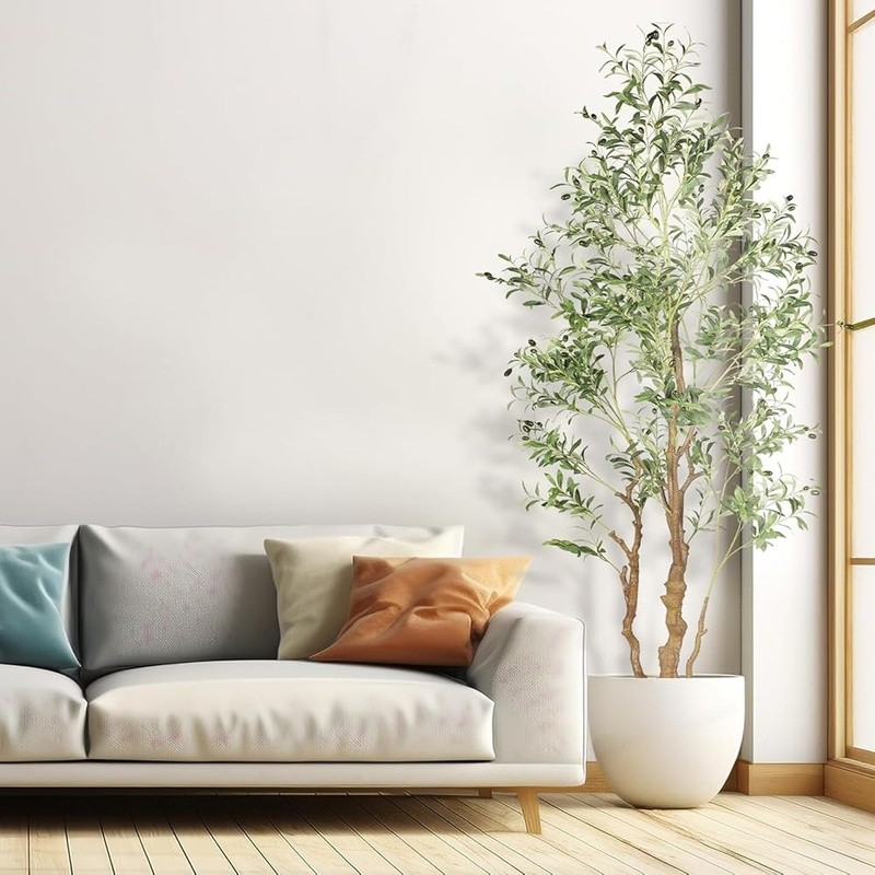 Realistic Artificial Olive Tree Indoor Outdoor Decor Maintenance Free Durable US