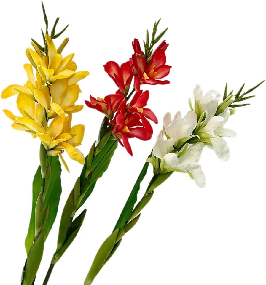 Yellow Canna Lily Silk Flowers, 42.5″ – 2-Pack for Home & Commercial Decor