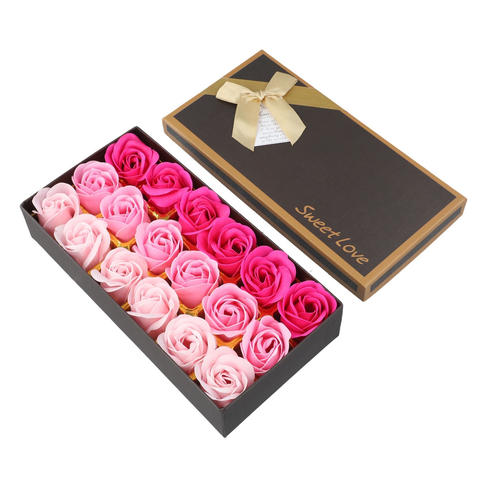 Women’s Day Valentine’s Day Present 18 Roses Soap Flower Present Box New