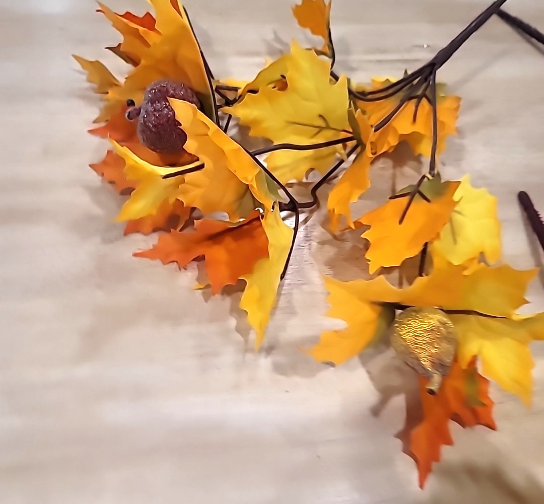 3 Pieces Artificial Yellow/Orange/Red Fall Maple Leaf-Stems-Autumn-Thanksgiving