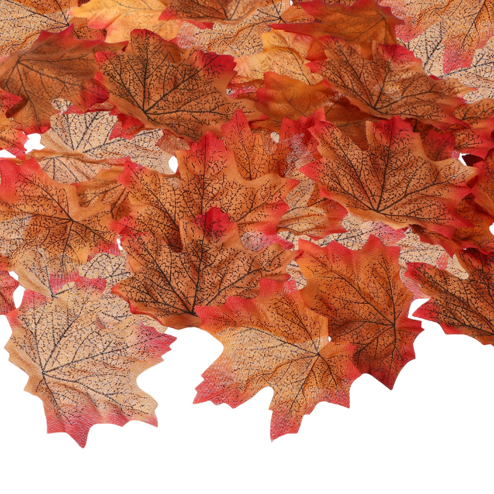 400Pcs Fall Leaves 3.3 Inch Colored Mixed Fake Leaf, Brown