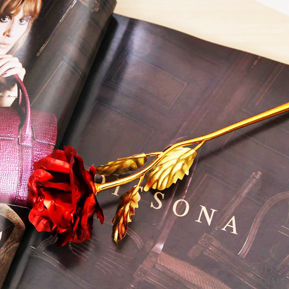 Luxury Gold Rose Flower 24K For Valentines Day Gifts Girlfriend Gift LOVE Her ❤️