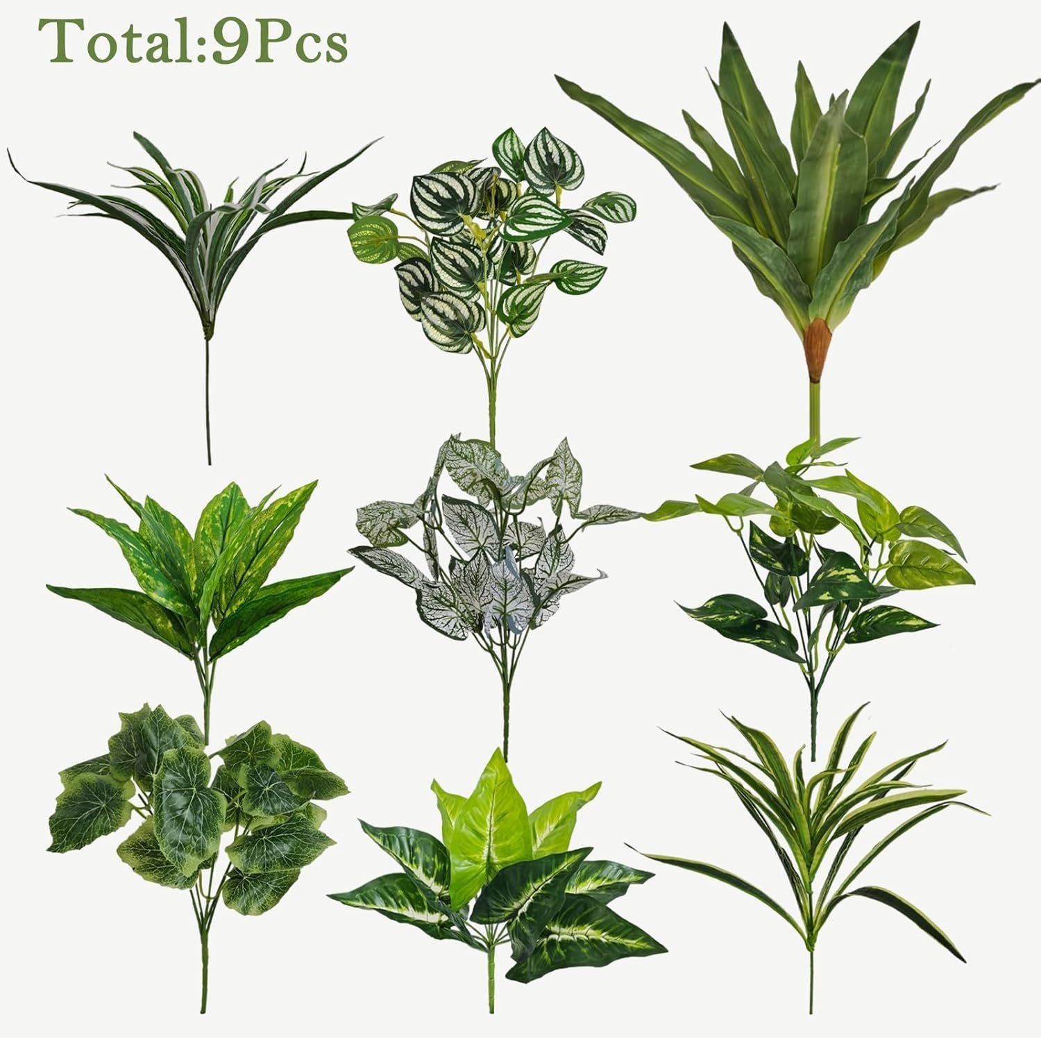 Artificial Plants for Outdoors Faux Greenery Leaves UV Resistant Realistic Pl…