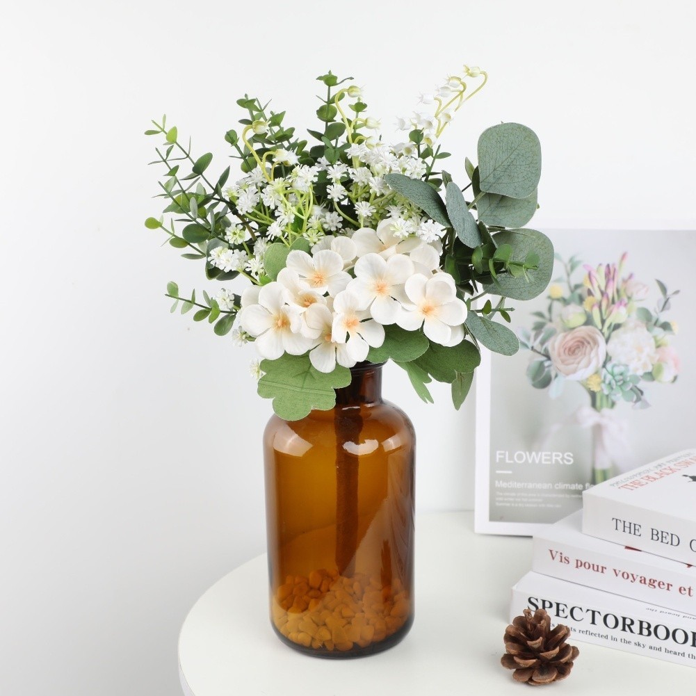 Artificial Eucalyptus Orchid Wedding Bouquet 40cm Faux Flower Decoration