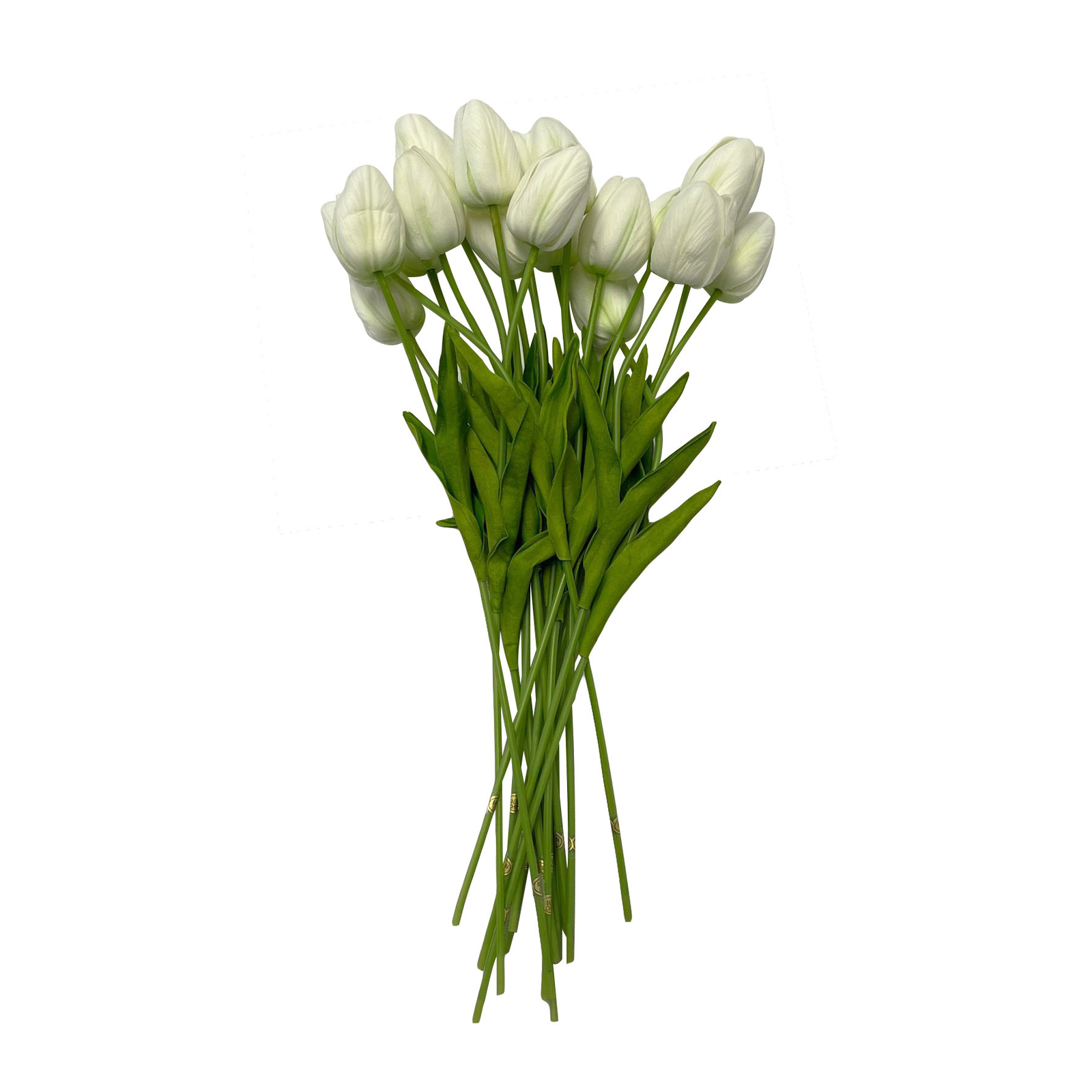 18 Pc Artificial Foam 15″ Real Touch White Tulip Bundle Flower Silk Floral