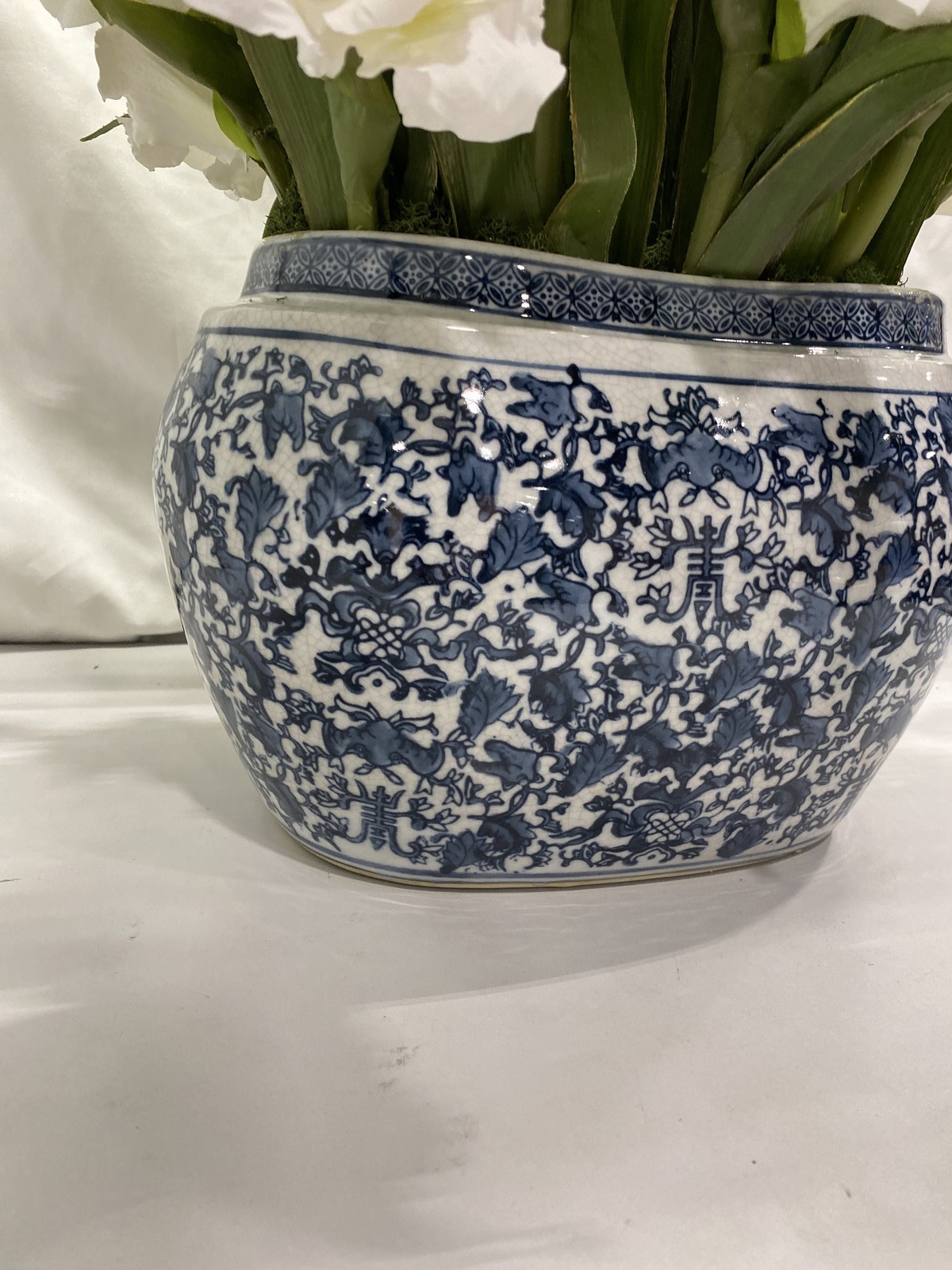 Wineward Home Gladiolus Arrangement In Oval Plater 29in