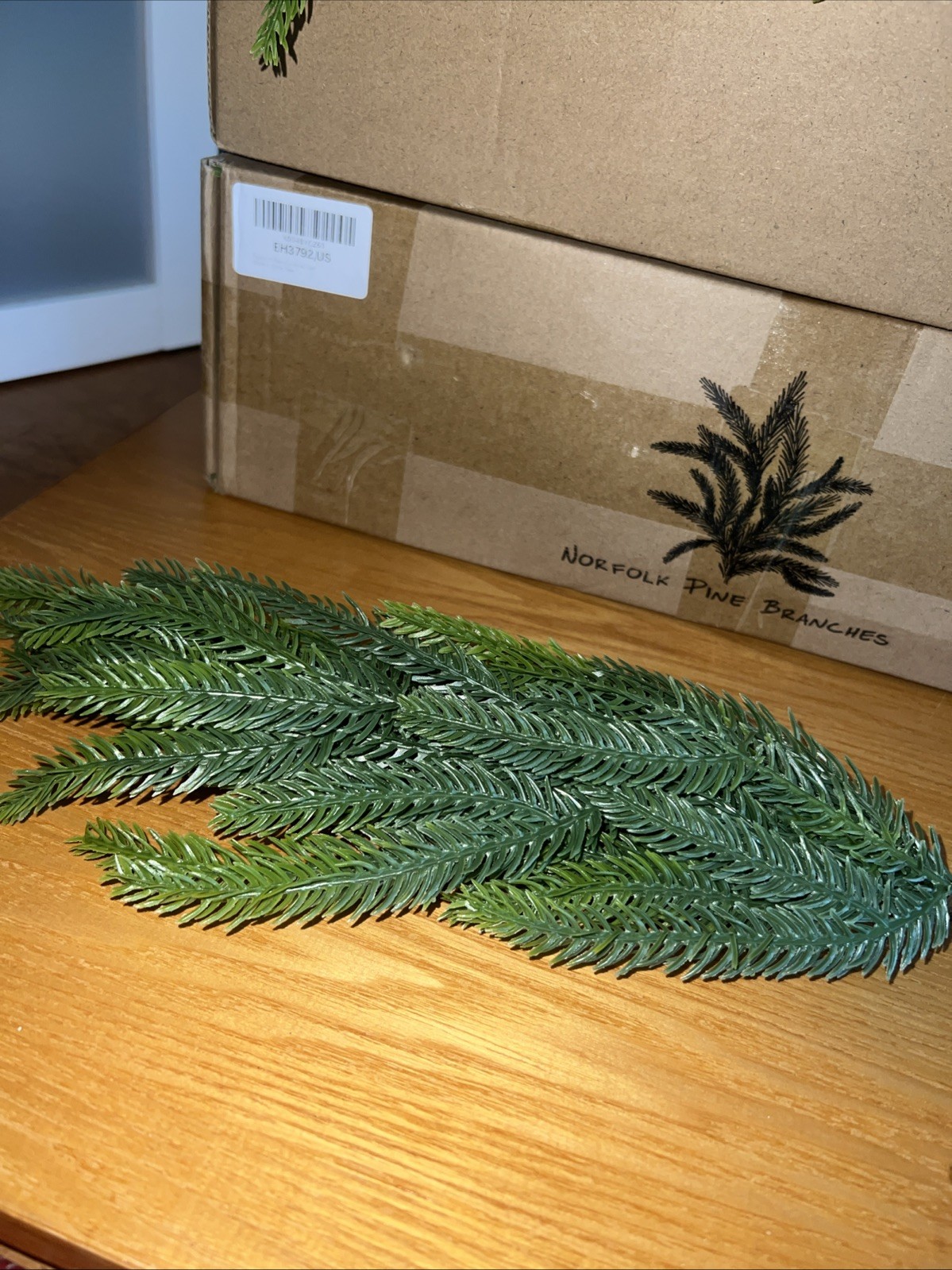 2 Boxes Norfolk Pine Branches Artificial New In Box