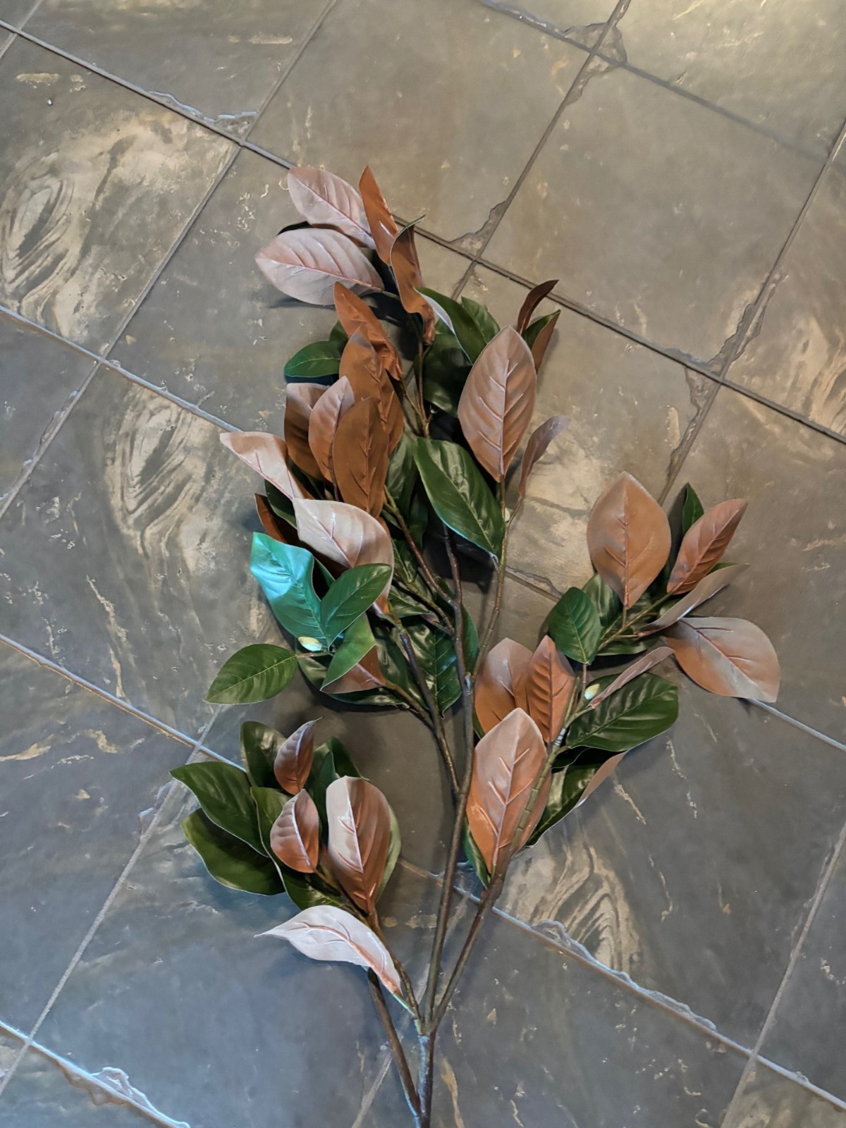 NEW Pottery Barn Faux Oversized Magnolia Branch 57″ Long 50 Leaves NWT