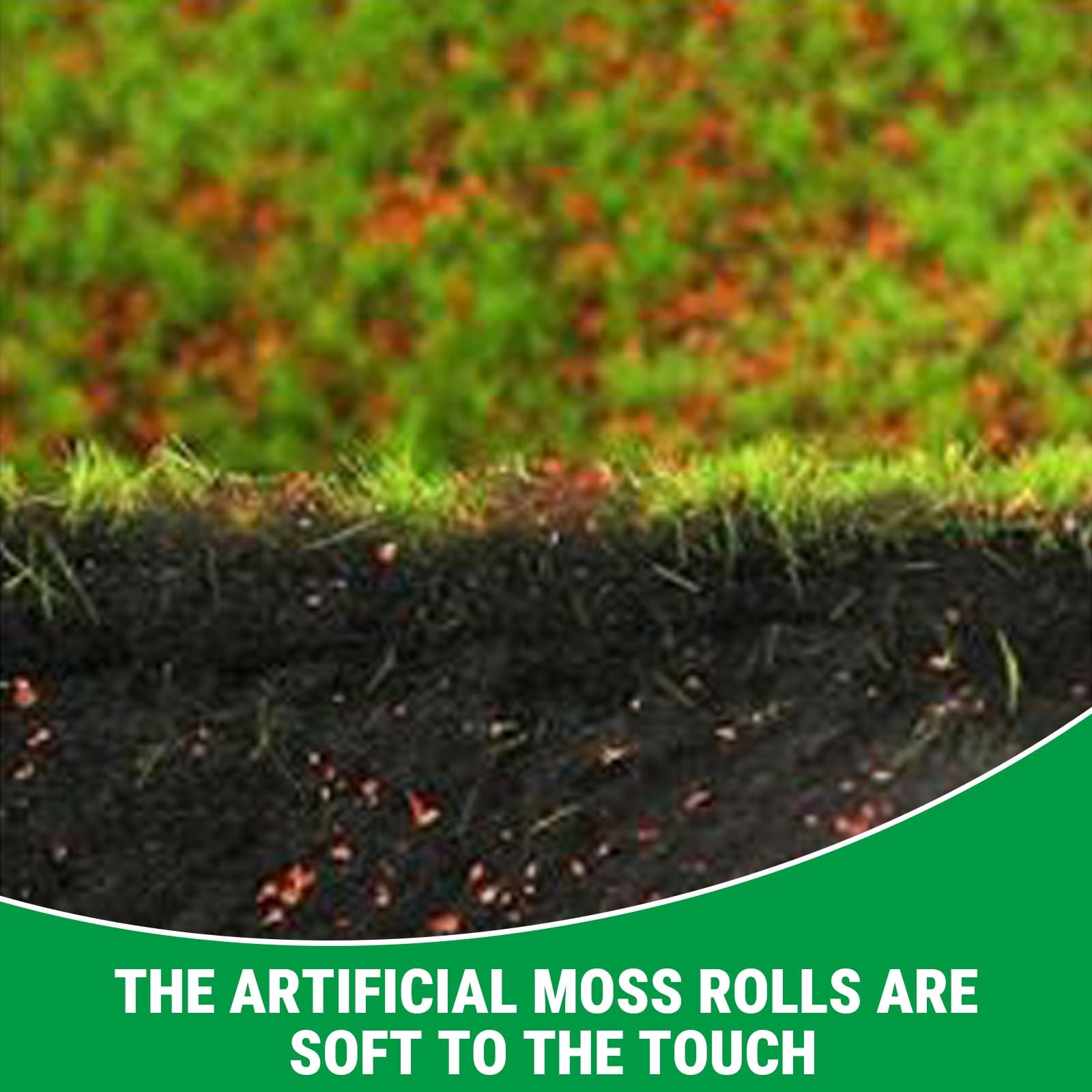 Maxmartt Fake Moss for Crafts 39″ x 39″ Faux Moss Mat for Plants Indoor Green…