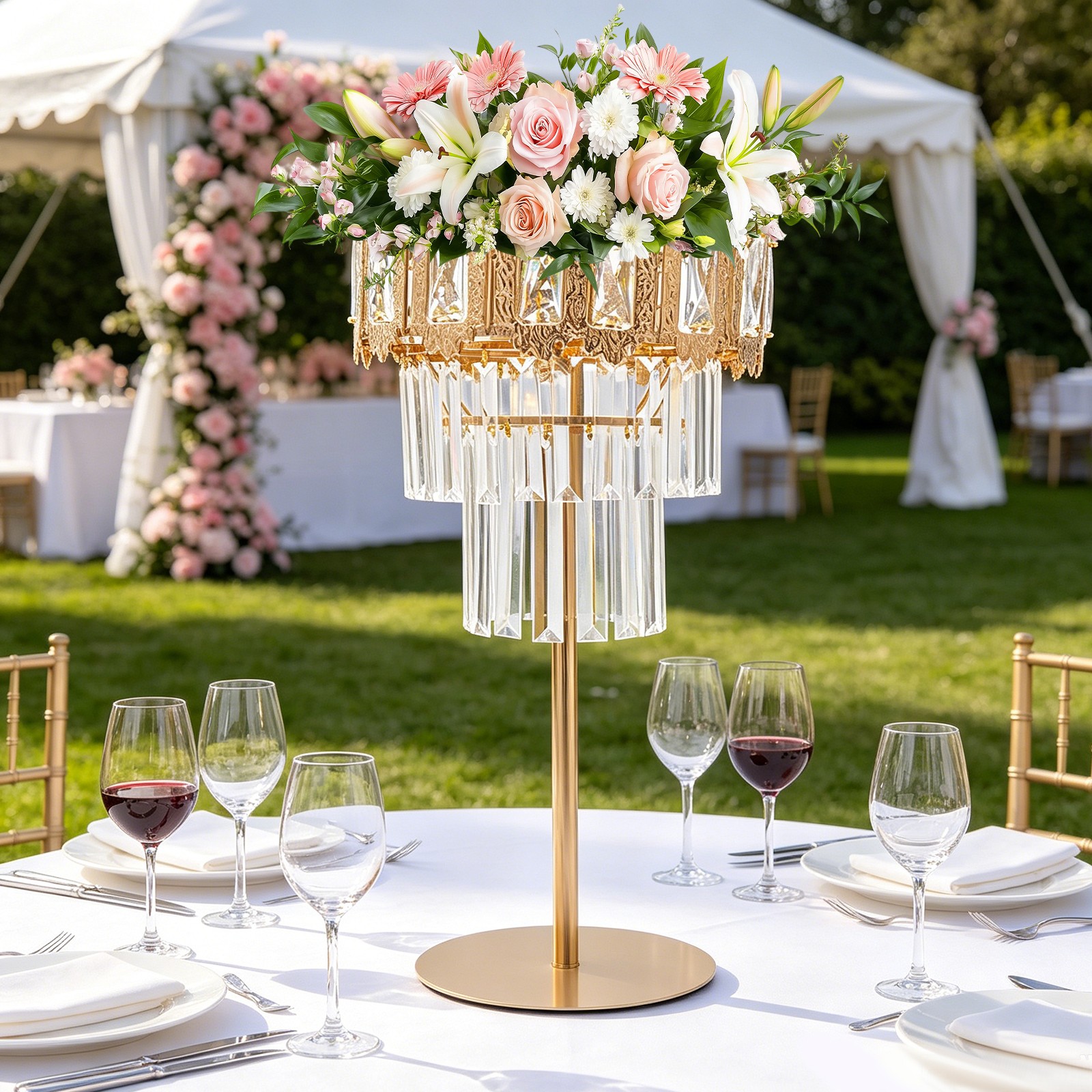 Flower Stand Centerpiece for Birthday Party Weddings Decoration Flowers Stand