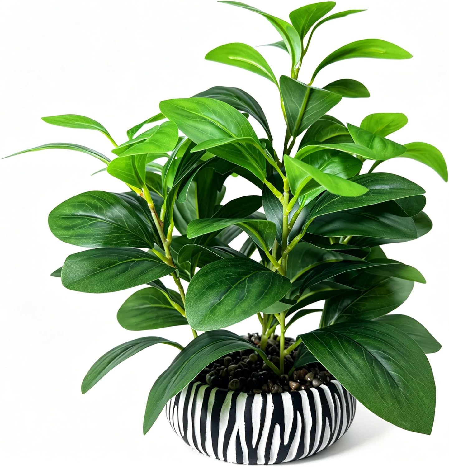 Realistic Faux Potted Plant for Home Office & Living Room Decor, Low-Maintenance