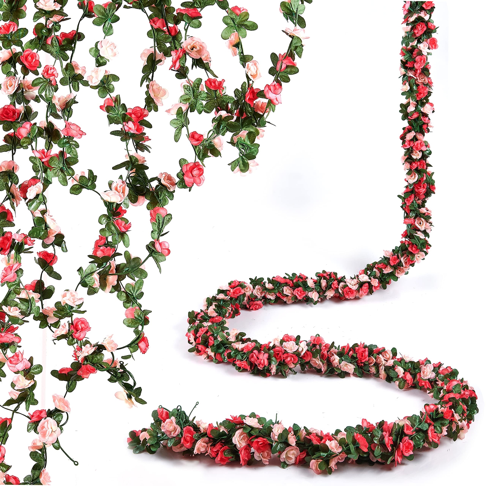 6 Pcs 36FT Artificial Wisteria Flower Garland Hanging Vines for Wedding Arch
