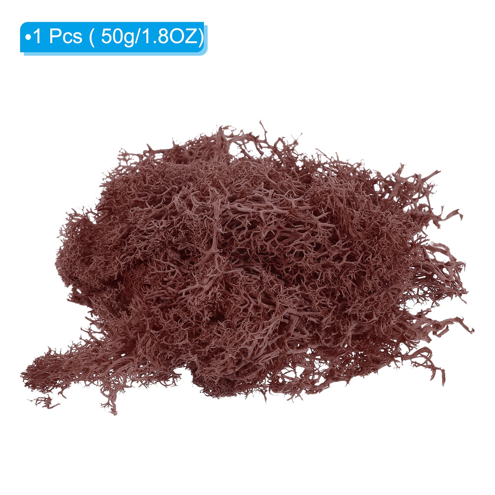 1.8 OZ Fake Moss Preserved Reindeer Moss Artificial Moss Lichen Centerpieces Red
