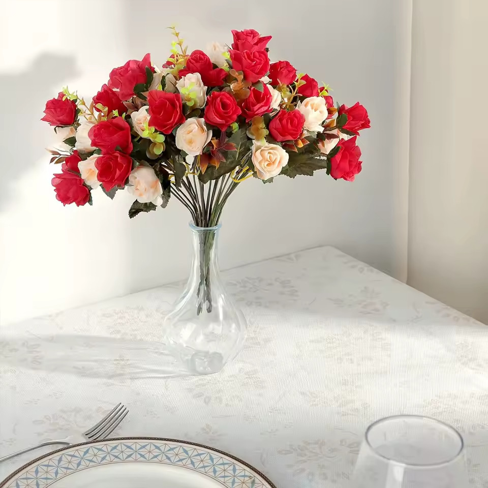 3pcs Silk Peony Artificial Fake Flowers Home Wedding Party Decor
