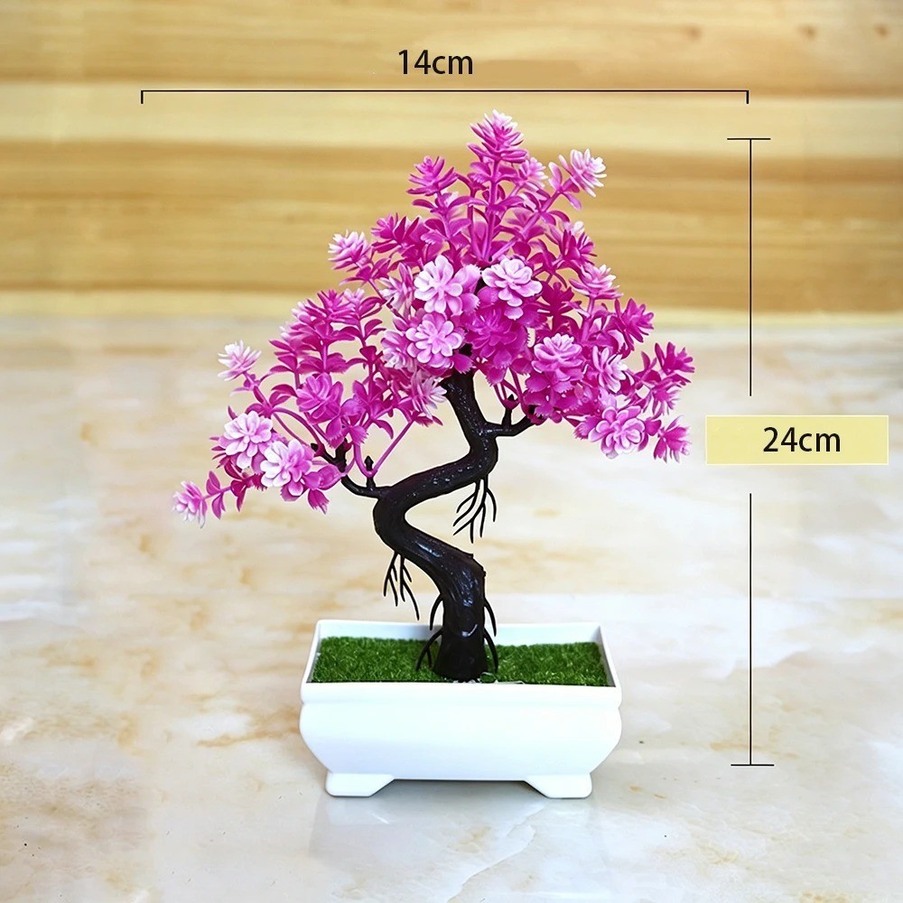 Artificial Potted Bonsai Tree Fake Plant Home Office Wedding Decor Ornament