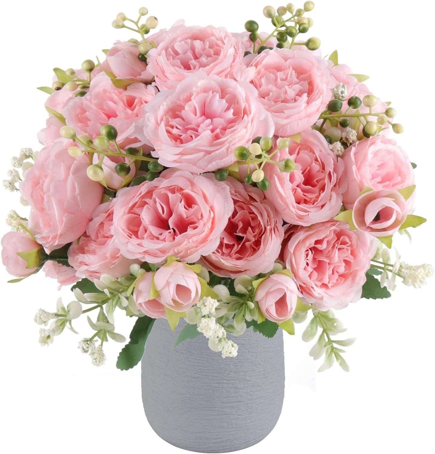 Versatile 2 Bundle Silk Peony Flower Arrangement for Home and Wedding Decor