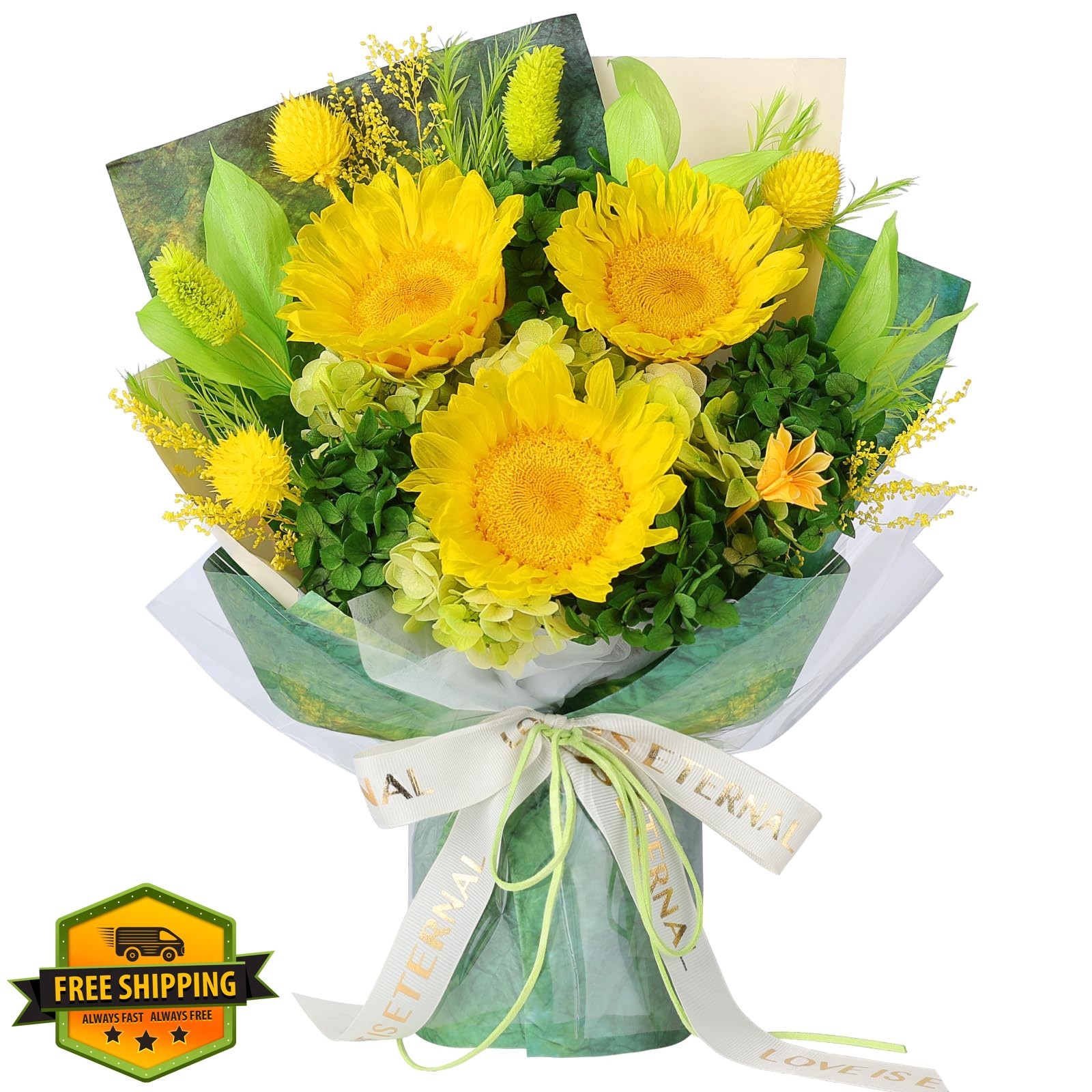 MAMAMIKO Preserved Sunflower Green