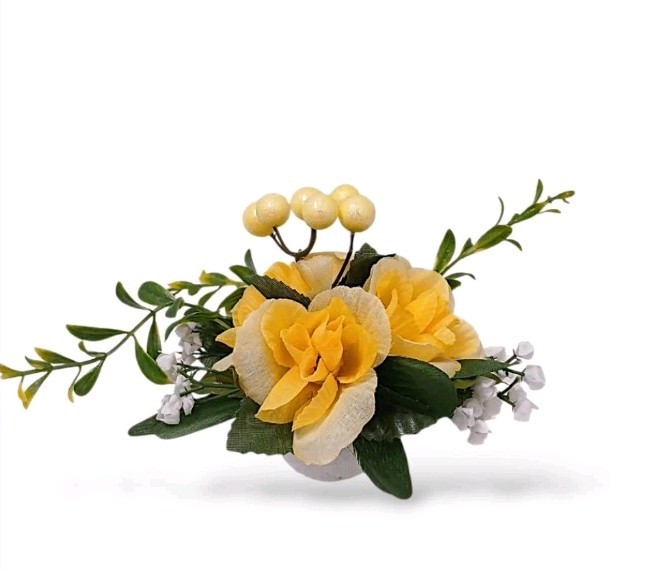 Bee Tumbler Large 20 oz w Yellow Roses Floral Arrangement Bouquet GIFT Birthday