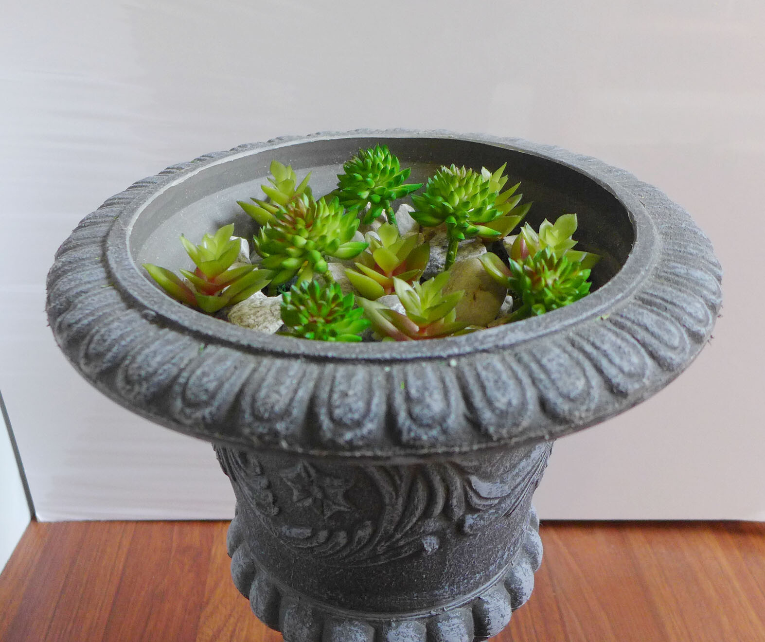 Artificial Plants Miniature Succulents Autumn Green Lotus Stone 12 Pcs (M23)