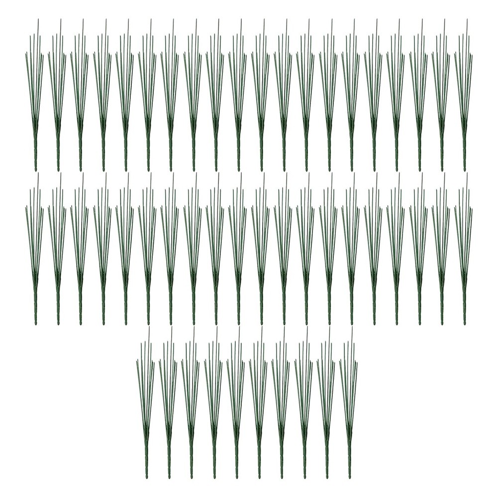 50Pcs 14 Inches Dark Green Floral Wire Stems Floral Wire for Plastic3949