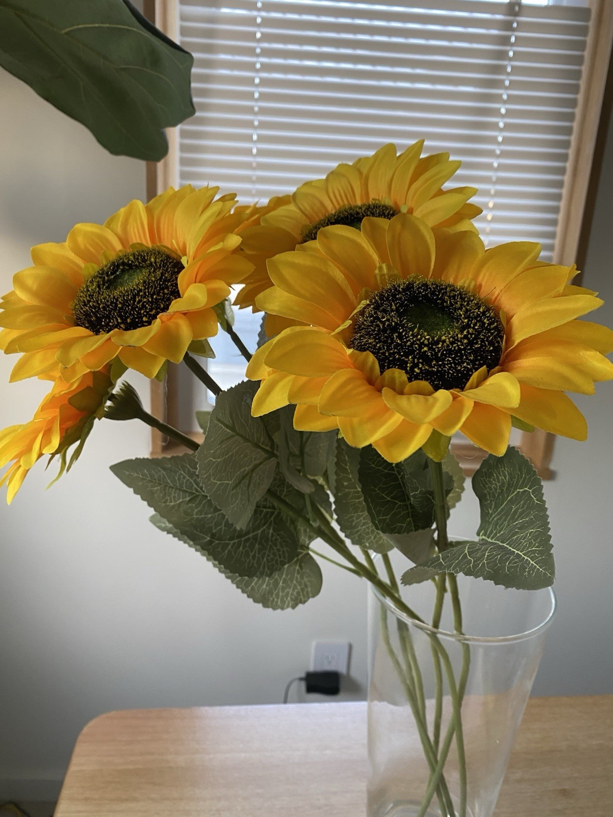 6 PCS Artificial Sunflowers Long Stem Silk Fake Sunflower Decoration-USA Stock