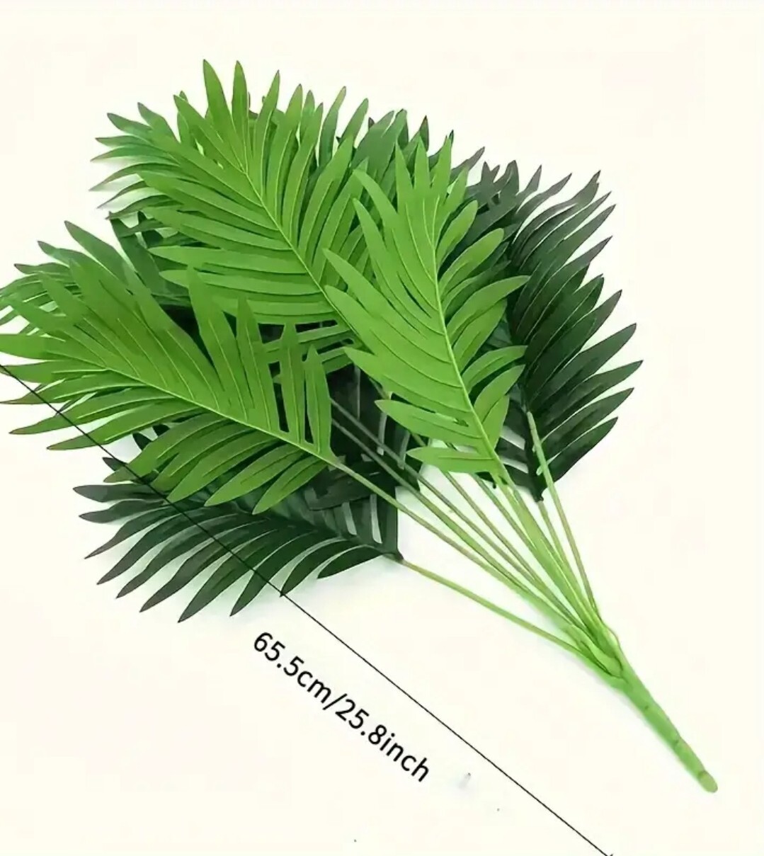 2 Packs of Large Artificial Palm Leaves, 2pcs | Realistic Tropical Faux Greenery