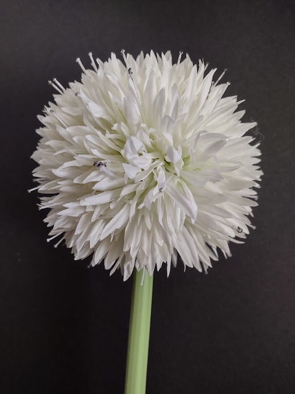 Artificial 26″ allium stem WHITE