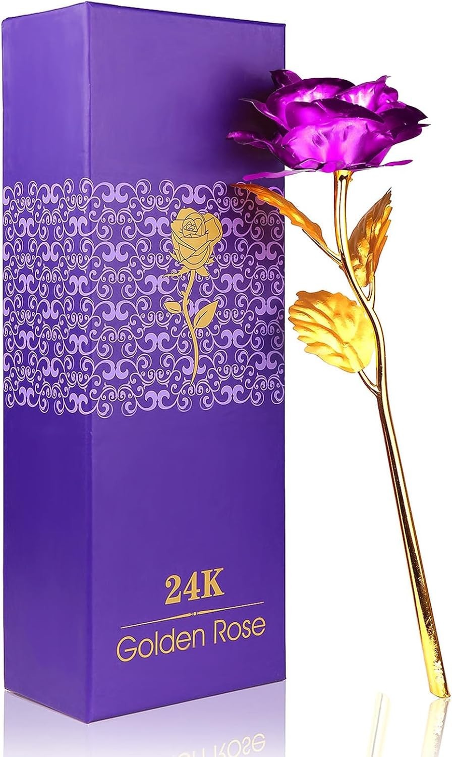 24K Gold Rose Gift with Luxurious Box – Perfect for Her on Special Occasions